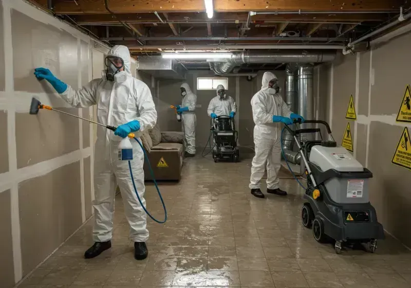 Basement Moisture Removal and Structural Drying process in Chualar, CA